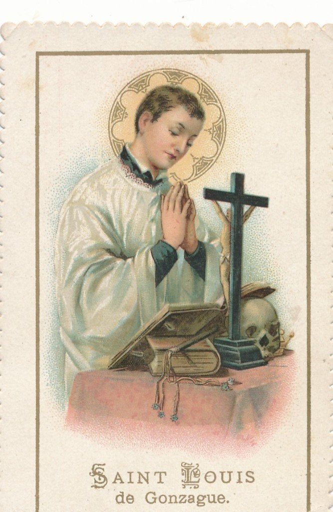 4 Mooie devotieprentjes van Mannelijke Heiligen, Ophalen of Verzenden, Zo goed als nieuw, Kaart of Prent, Christendom | Katholiek