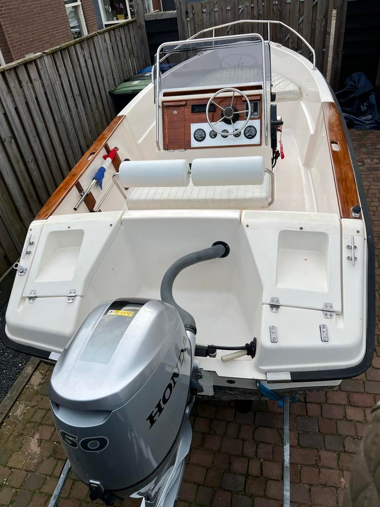 ELAN GT495F boot | Honda 60PK 2019 | Pega trailer geremd, Ophalen, Gebruikt, 3 tot 6 meter, Buitenboordmotor