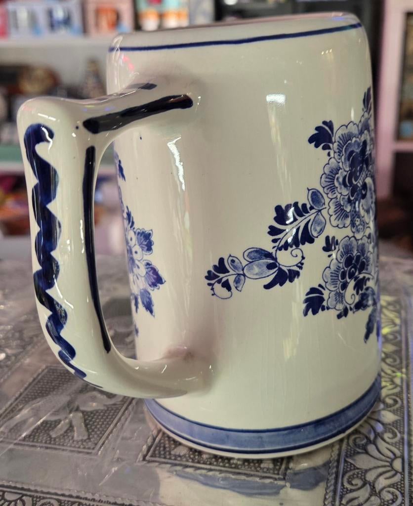 Delfts Blauwe Beker met Hond - Uniek Design, Ophalen of Verzenden