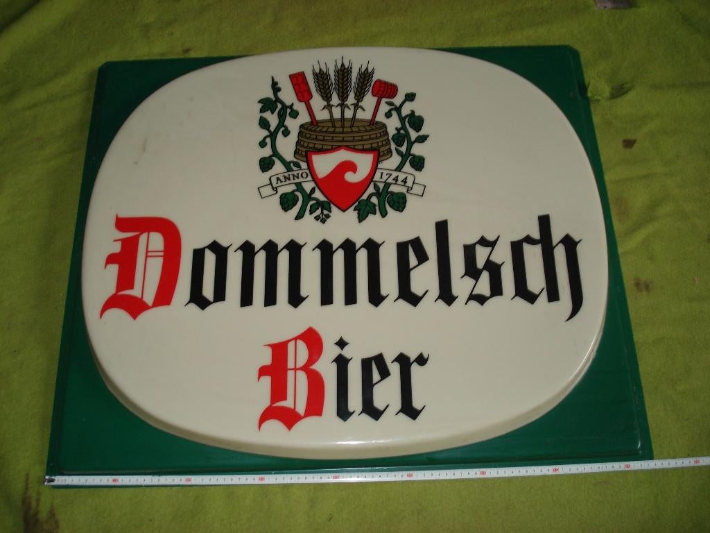 Vintage Dommelsch Bier Reklame  Bord  84 x 73 Cm, Ophalen of Verzenden, Zo goed als nieuw, Reclamebord, Plaat of Schild, Dommelsch