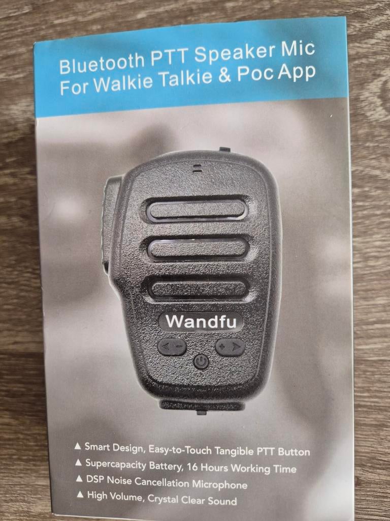 Wandfu Bluetooth PTT Speaker Microfoon voor Walkie Talkie, Ophalen of Verzenden