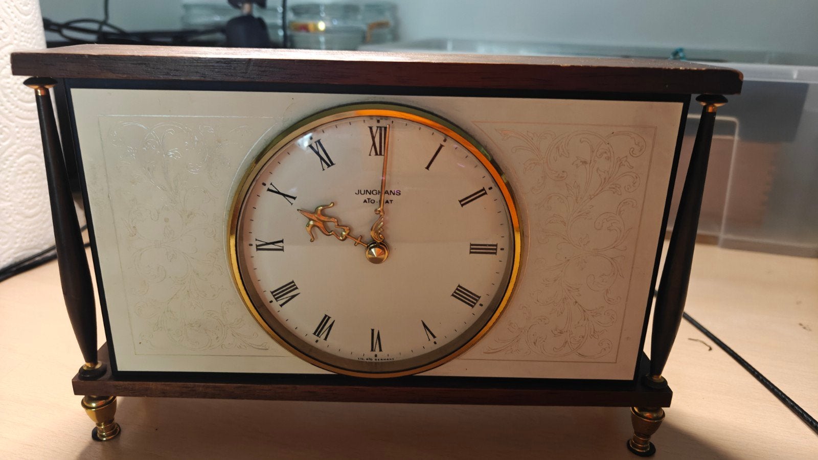 Vintage Junghans ATO-MAT klok - Werkend, Antiek en Kunst, Ophalen of Verzenden
