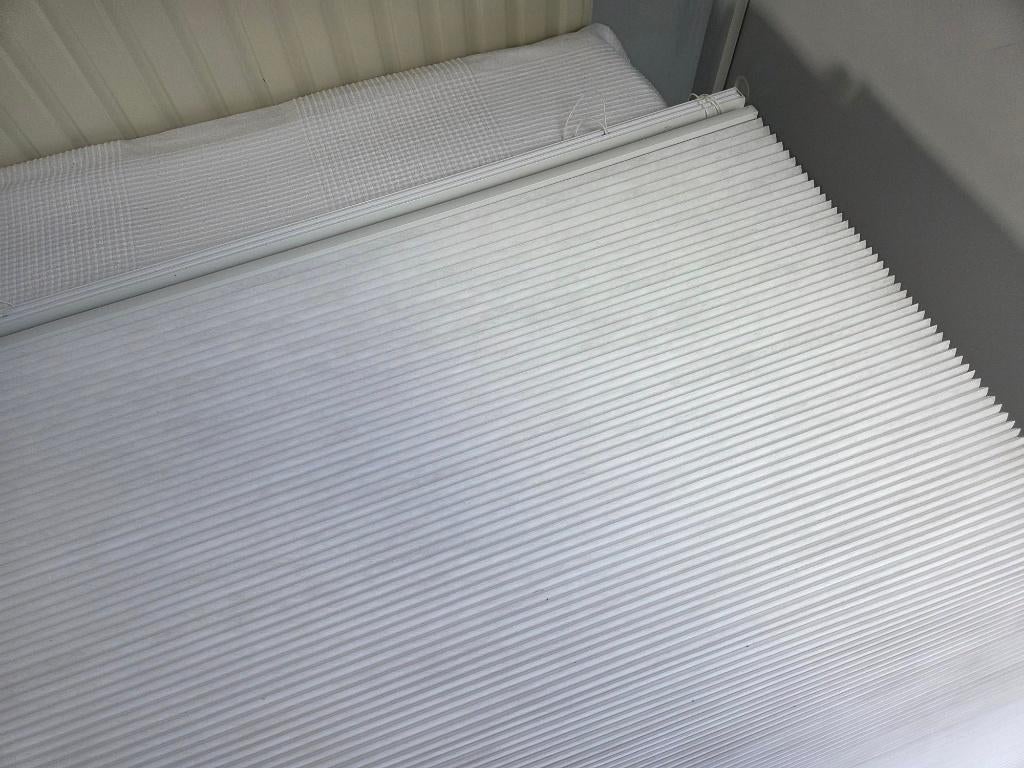 plisse gordijn, Ophalen, Wit, Zo goed als nieuw, 200 cm of meer