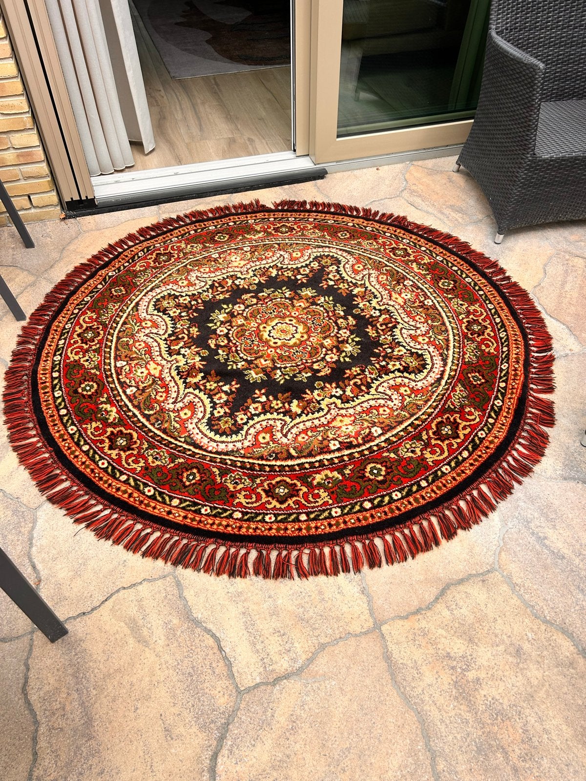 Perzisch / Oosters vloerkleed met franjes - 180cm, Ophalen