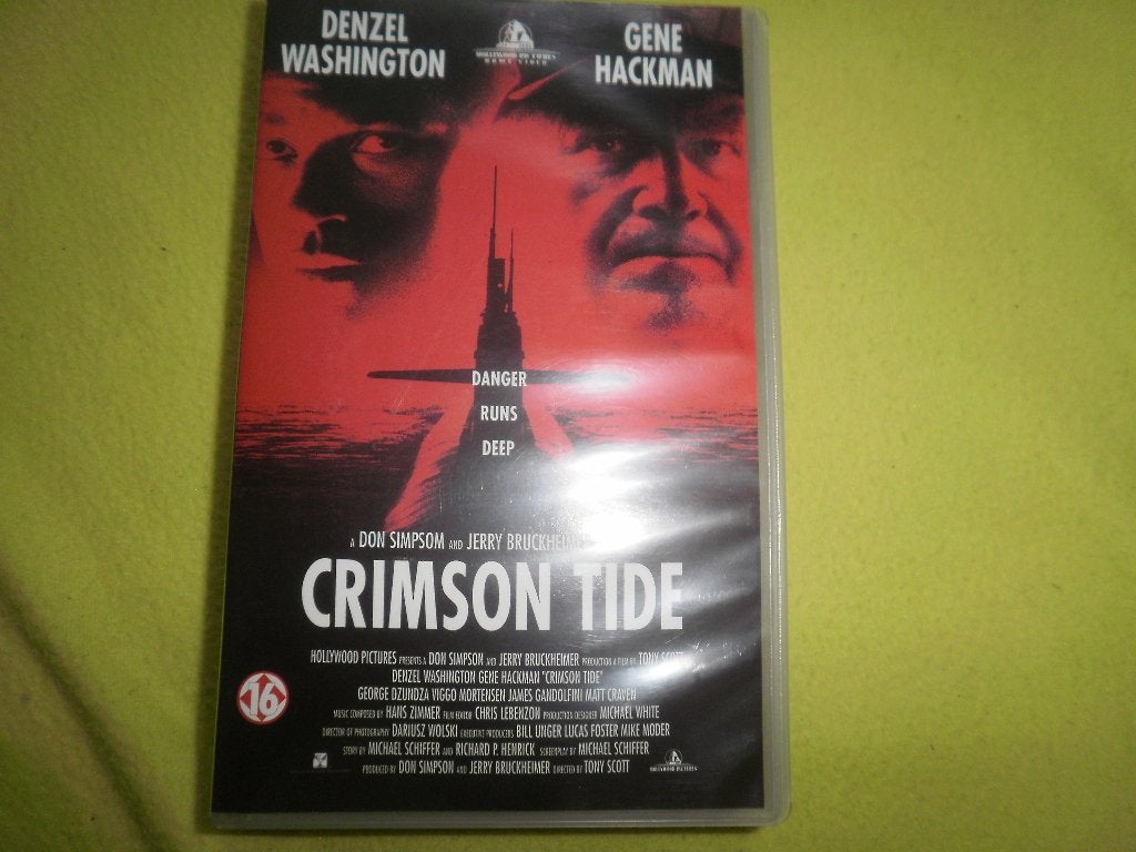CRIMSON TIDE! Aktie Thriller met D.Washington e.v.a Op VIDEO, Vanaf 16 jaar, Verzenden, Zo goed als nieuw, Actie en Avontuur