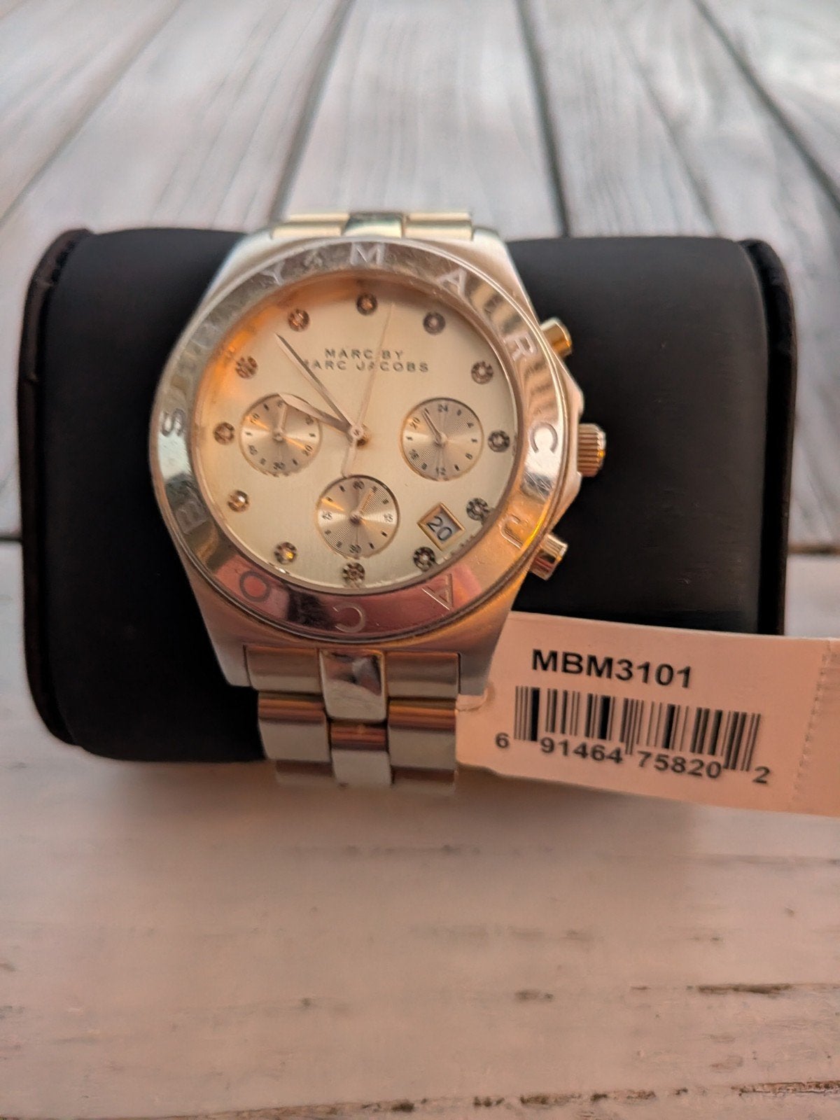 Marc Jacobs Blade Chronograaf Dameshorloge (Goud) MBM3101, Sieraden, Tassen en Uiterlijk, Horloges | Dames, Overige merken, Staal