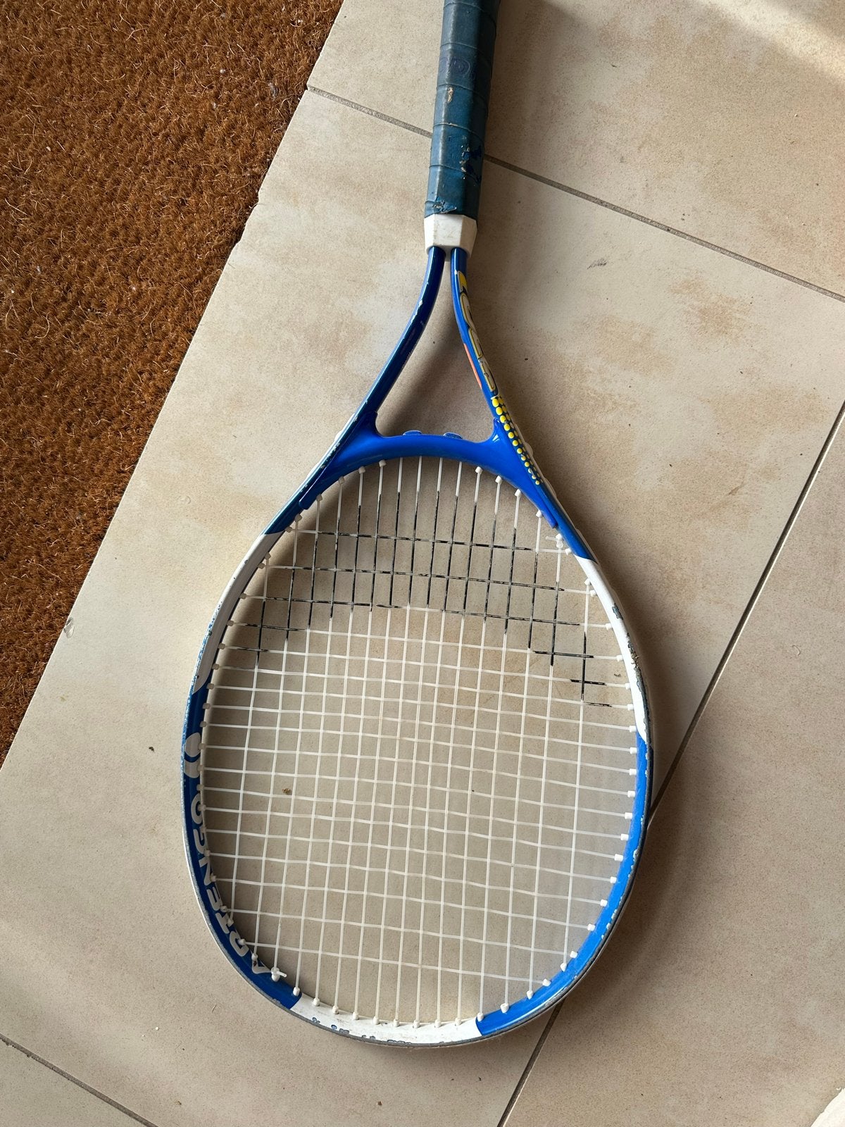 Oxylene Tennisracket - Blauw/Wit - Gebruikt kids, Ophalen of Verzenden, Gebruikt, Racket, Overige merken
