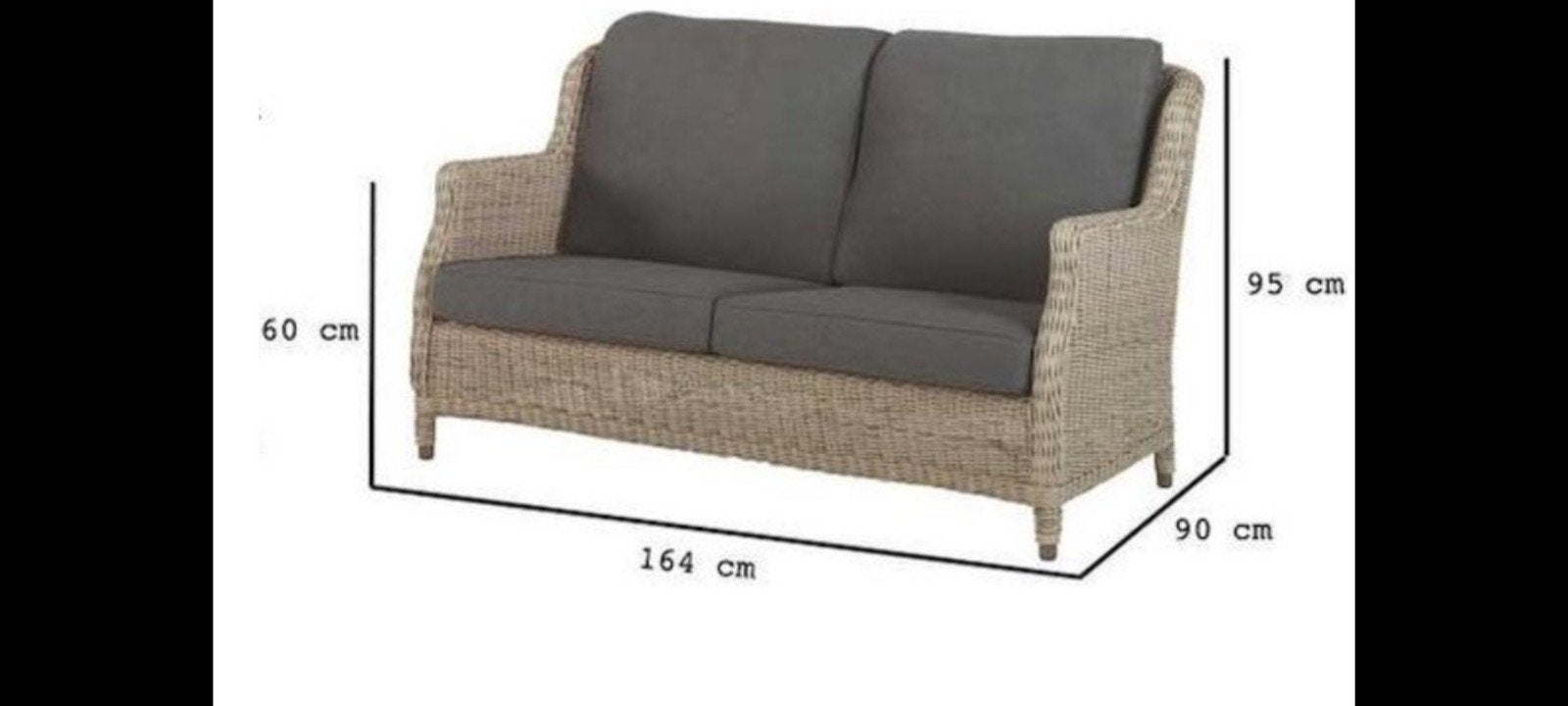 Tuinbank merk 4 seasons outdoor Brighton, Tuin en Terras, Ophalen, Zo goed als nieuw, Wicker