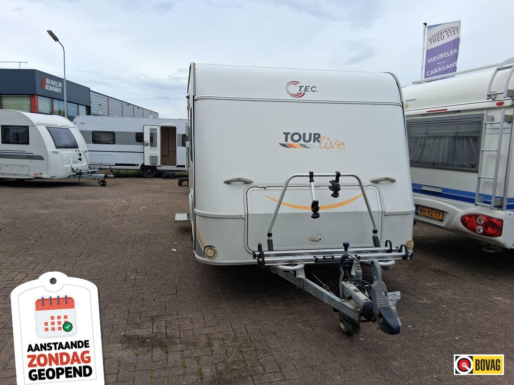 TEC Tour Live 400DB Met voortent en fietsenrek, zondag open, Caravans en Kamperen, T.E.C., Bedrijf, Treinzit, 750 - 1000 kg