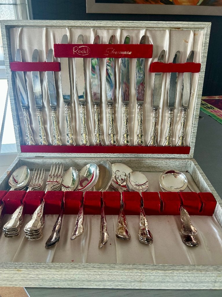 Vintage Rodd Silverware Bestekset in Koffer, Ophalen