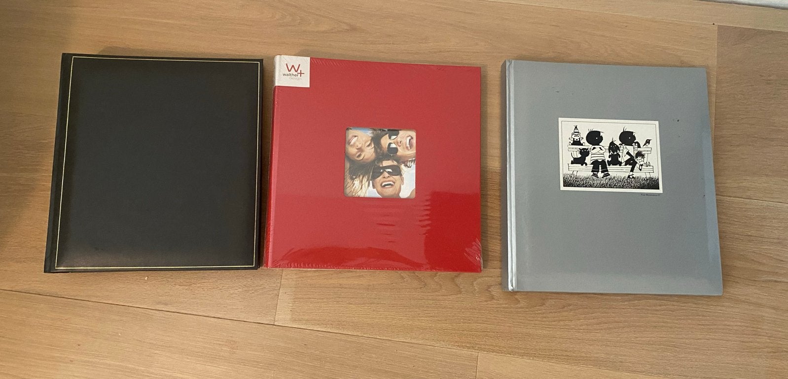 Nieuwe fotoboeken, Stevige kaft, Walther Design, Grijs, Plakboek