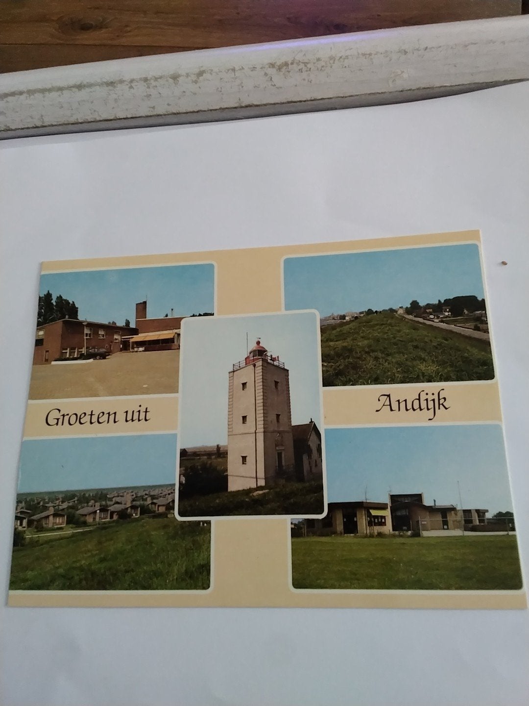 Ansichtkaart Groeten uit Andijk - Vuurtoren en Omgeving, Ophalen of Verzenden, 1960 tot 1980, Gelopen, Noord-Holland