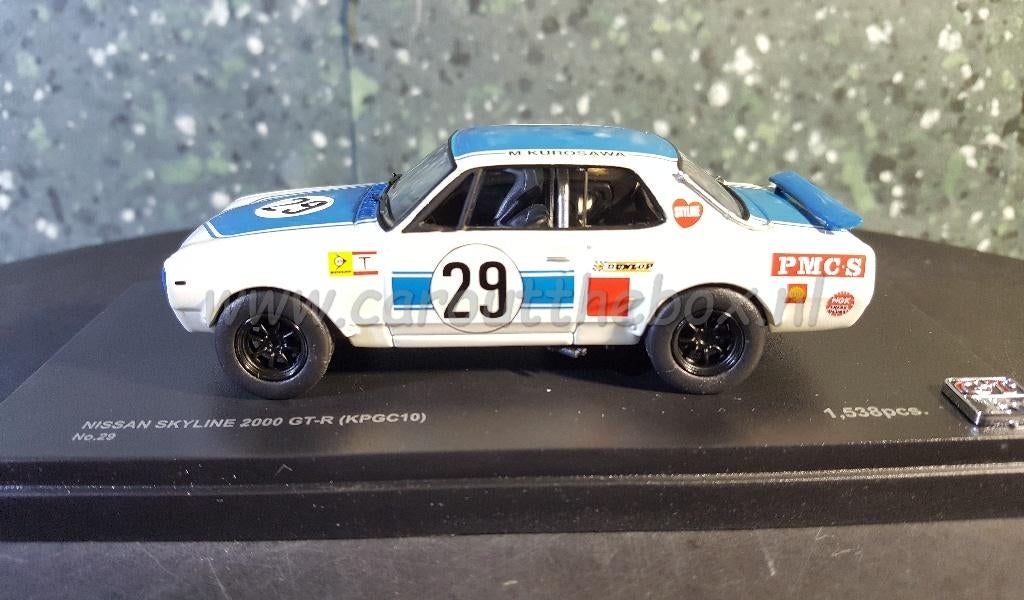 Nissan Skyline 2000 GT-R blauw 1:43 Kyosho, Hobby en Vrije tijd, Modelauto's | 1:43, Verzenden, Nieuw, Auto, Kyosho