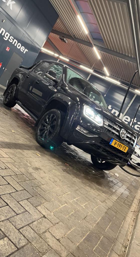 Volkswagen Amarok DC 3.0 TDI 204pk Aut 4MOTION XL 2017, Volkswagen, Zwart, Leder, Bedrijf