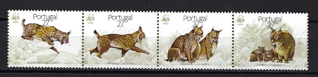 WWF Portugal Mi. 1741/1744 (lynx), Ophalen of Verzenden, Postfris, Dier of Natuur