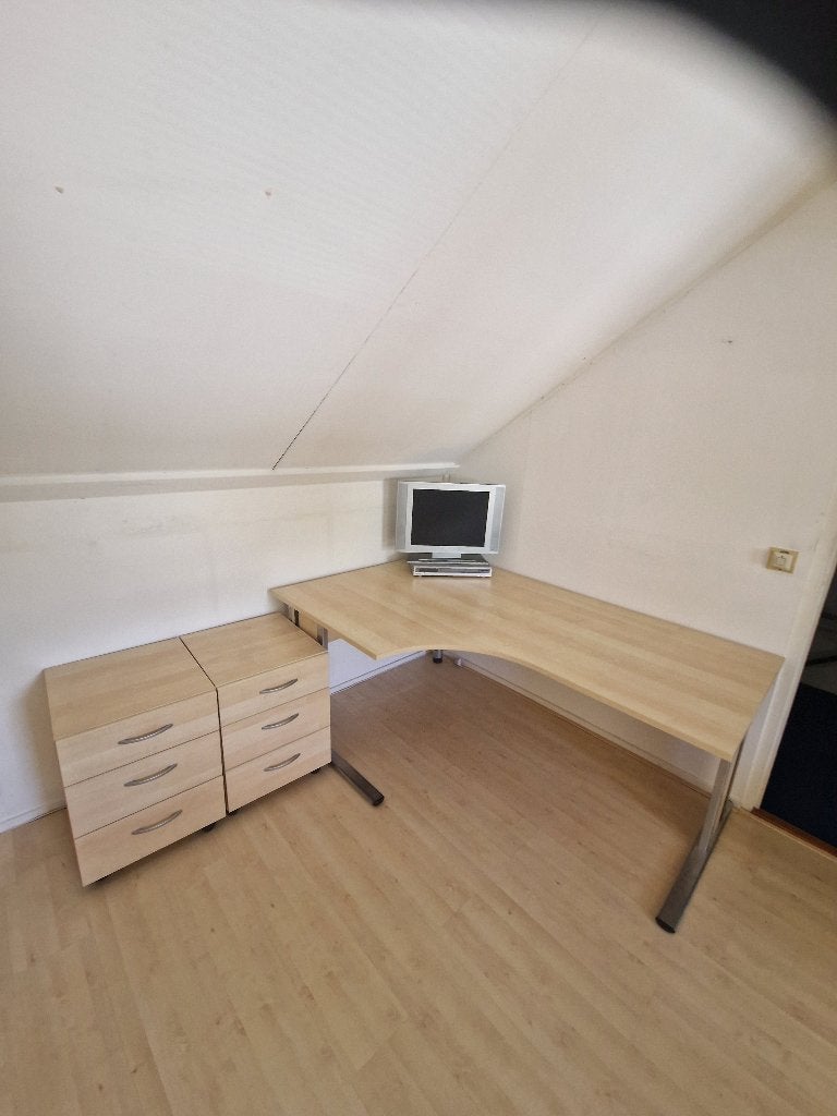 Bureau en ladekastjes op wieltjes, Ophalen, Demontabel, Hout, 180 cm