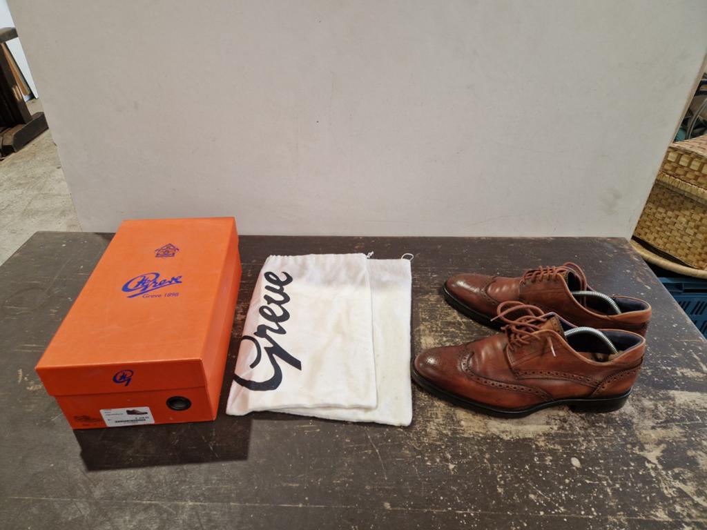 Prachtige Greve brogues bruin maat 43, Bruin, Ophalen of Verzenden, Zo goed als nieuw, Greve