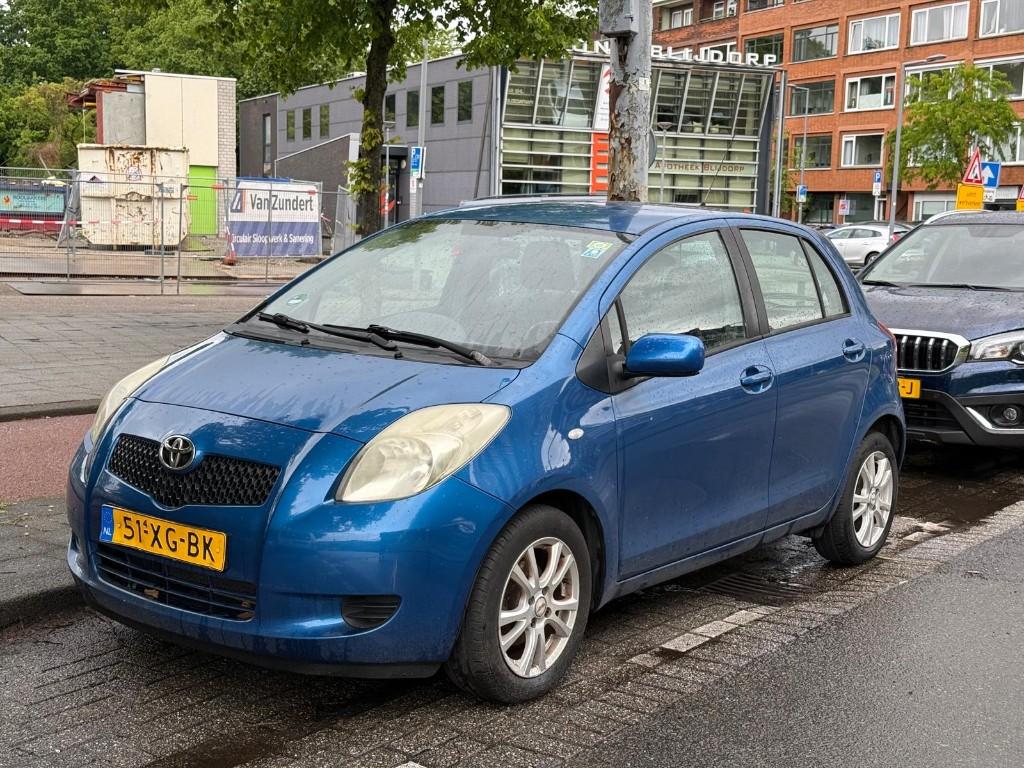 Toyota Yaris 1.3 16V Vvt-i 5DR SOL MMT 2007 Blauw, Stof, 40 €/maand, Blauw, Origineel Nederlands
