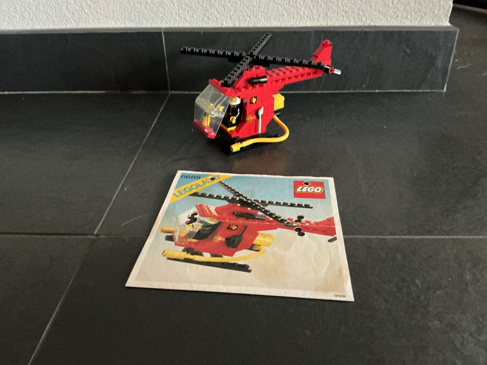 Lego Legoland 6685 Brandweer helikopter met instructies, Ophalen, Gebruikt, Lego, Compleet