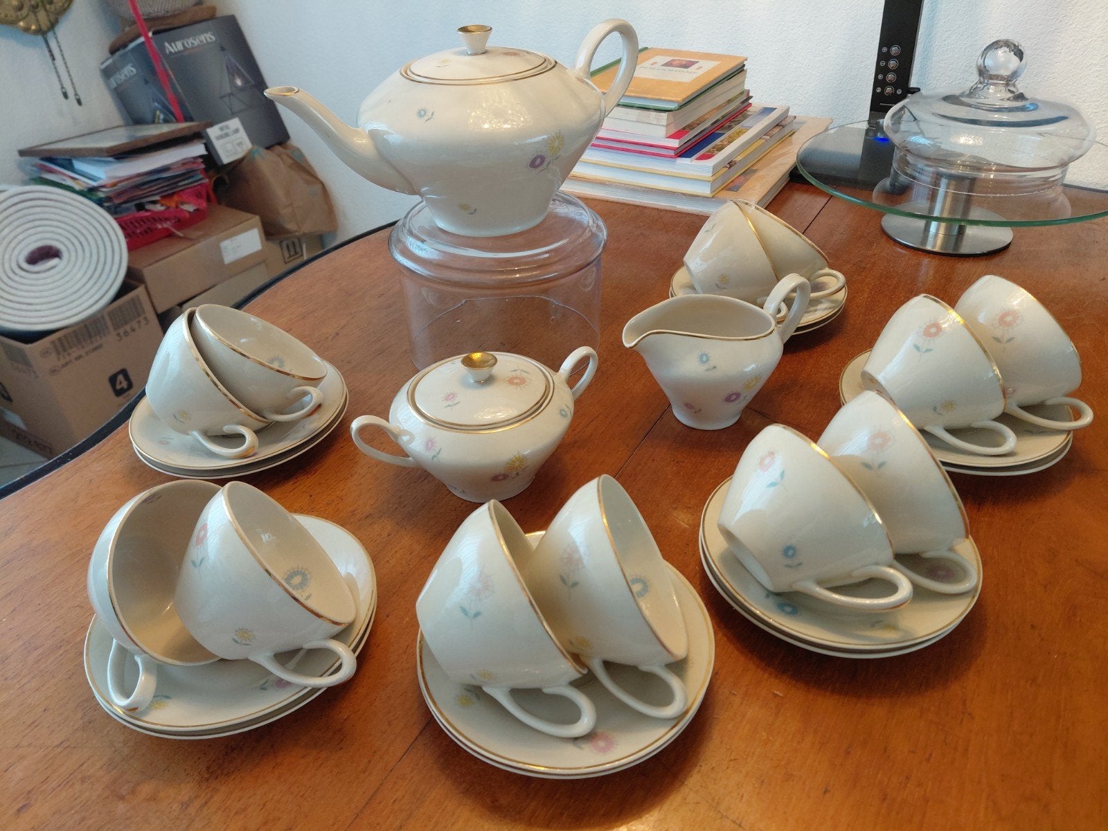 Vintage Porseleinen jaren '60  Theeservies 12 Personen, Ophalen of Verzenden
