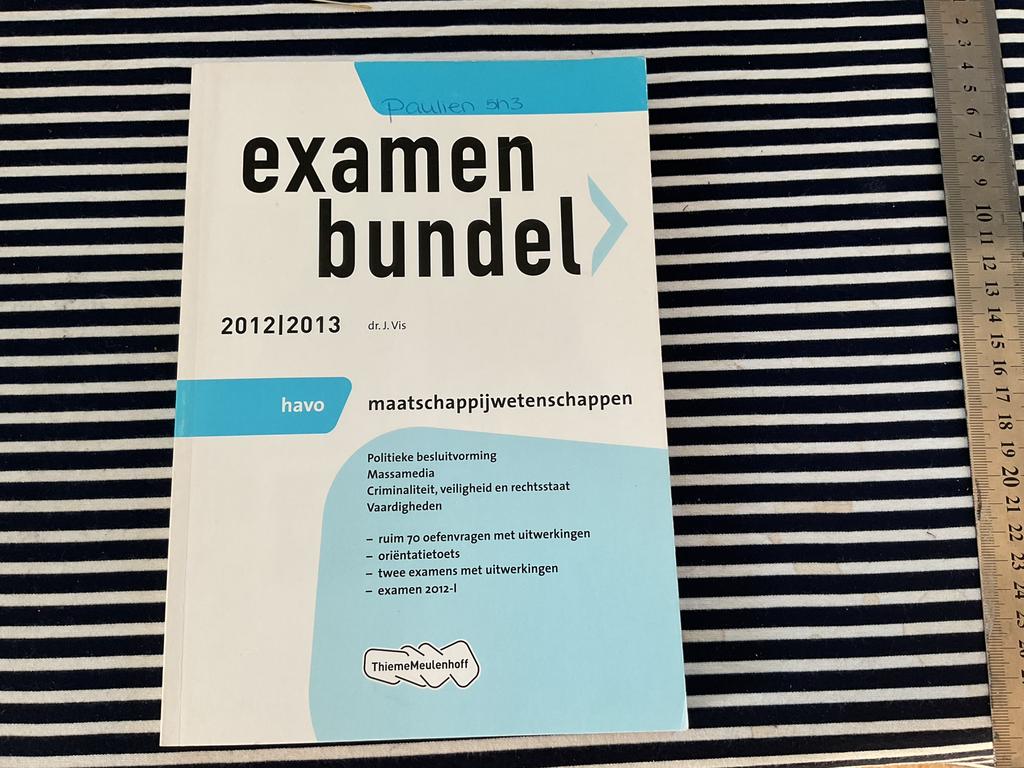 Examenbundel havo maatschappijwetenschappen HAVO, Boeken, Ophalen of Verzenden, Zo goed als nieuw, HAVO