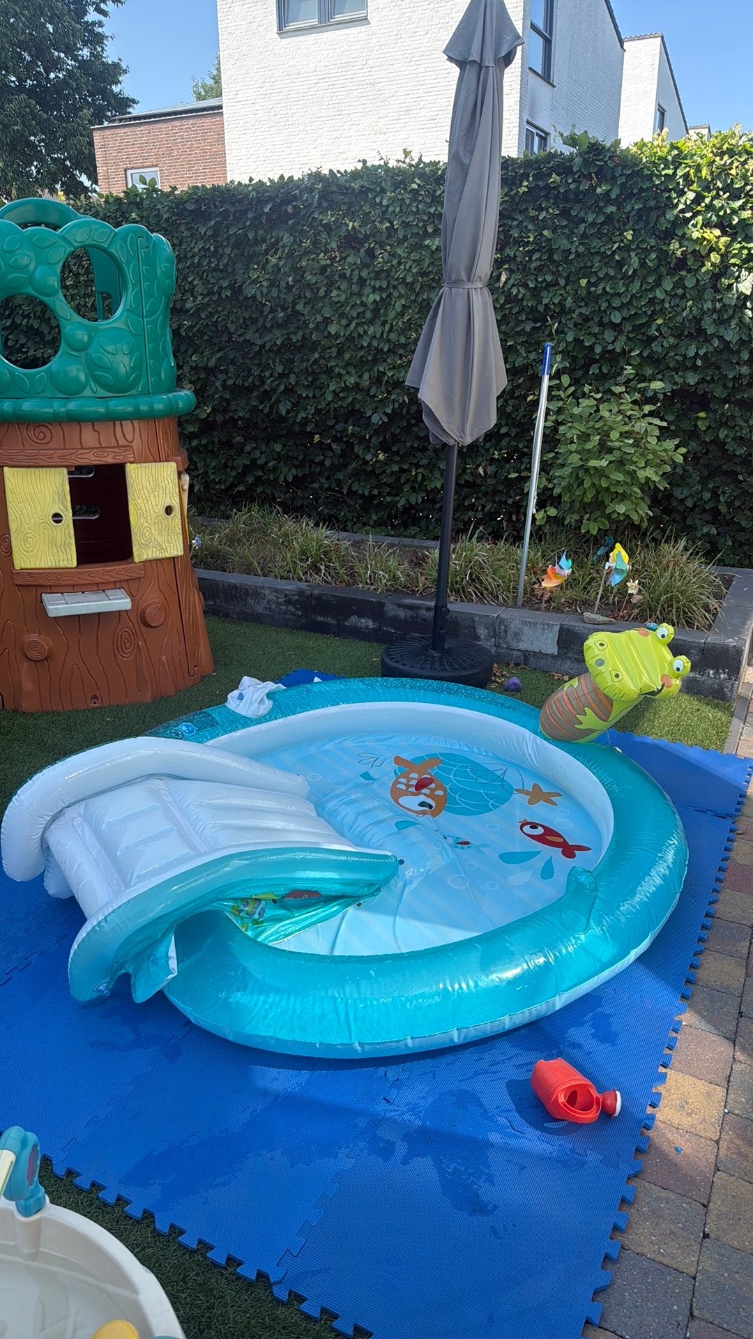 Gratis kinder speelzwembad intex lekt!!, Tuin en Terras, Zwembaden, Ophalen, Minder dan 80 cm, Opzetzwembad, Rechthoekig