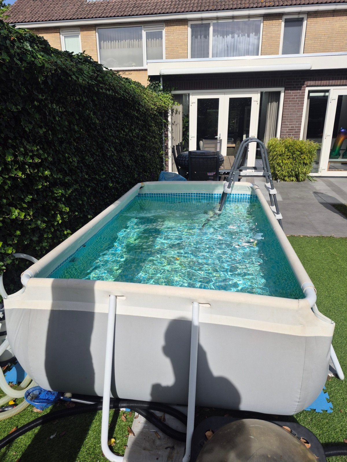intex zwembad 300x175x80 met zandfilterpomp, Ophalen, Zo goed als nieuw, Rechthoekig, Minder dan 80 cm