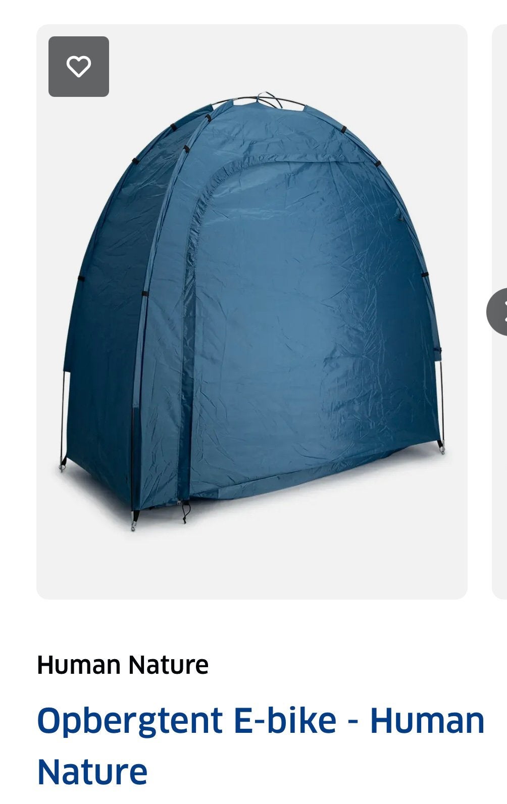 Opbergtent E-bike Human Nature zo goed als nieuw, Caravans en Kamperen, Ophalen of Verzenden, Zo goed als nieuw