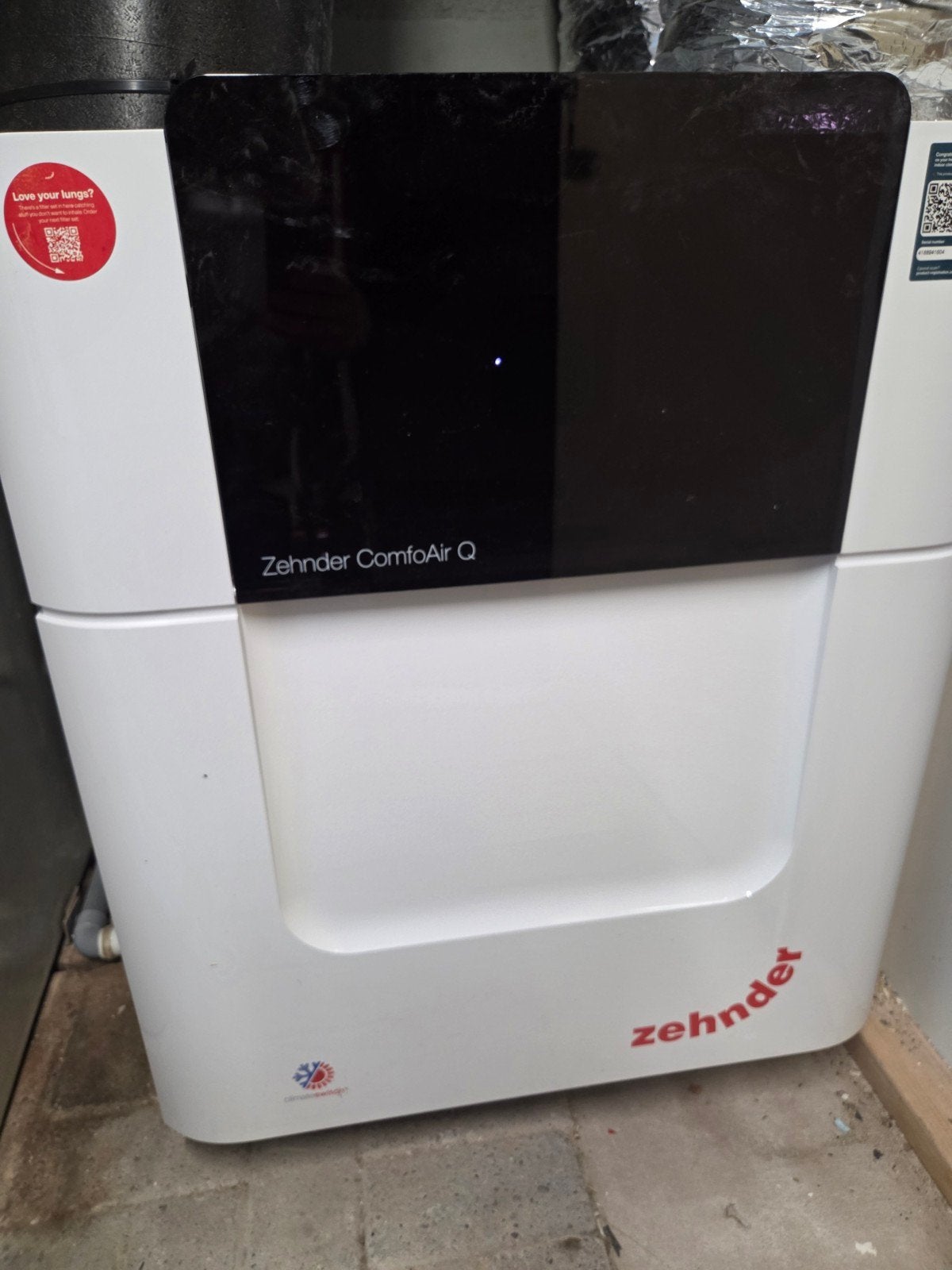 Zehnder ComfoAir Q350 WTW-unit complete set, Doe-het-zelf en Verbouw, Ophalen, Zo goed als nieuw, Ventilator
