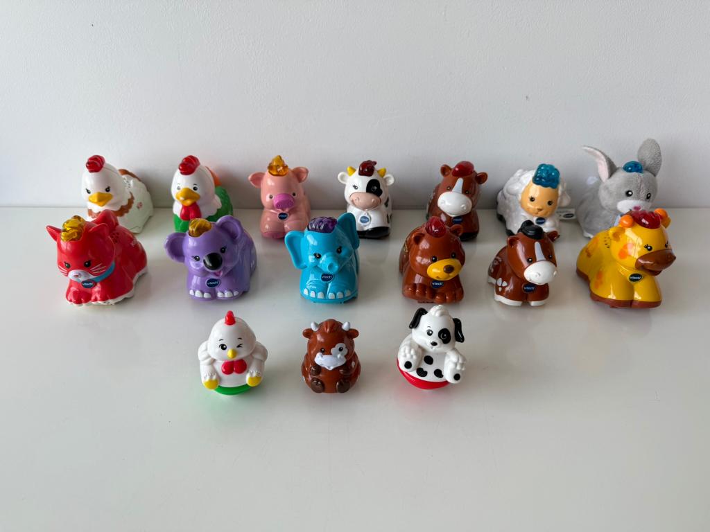 Zoef Zoef dieren 12x o.a. koala, olifant, varken, kip, haan, Kinderen en Baby's, Speelgoed | Vtech, Ophalen of Verzenden, Gebruikt