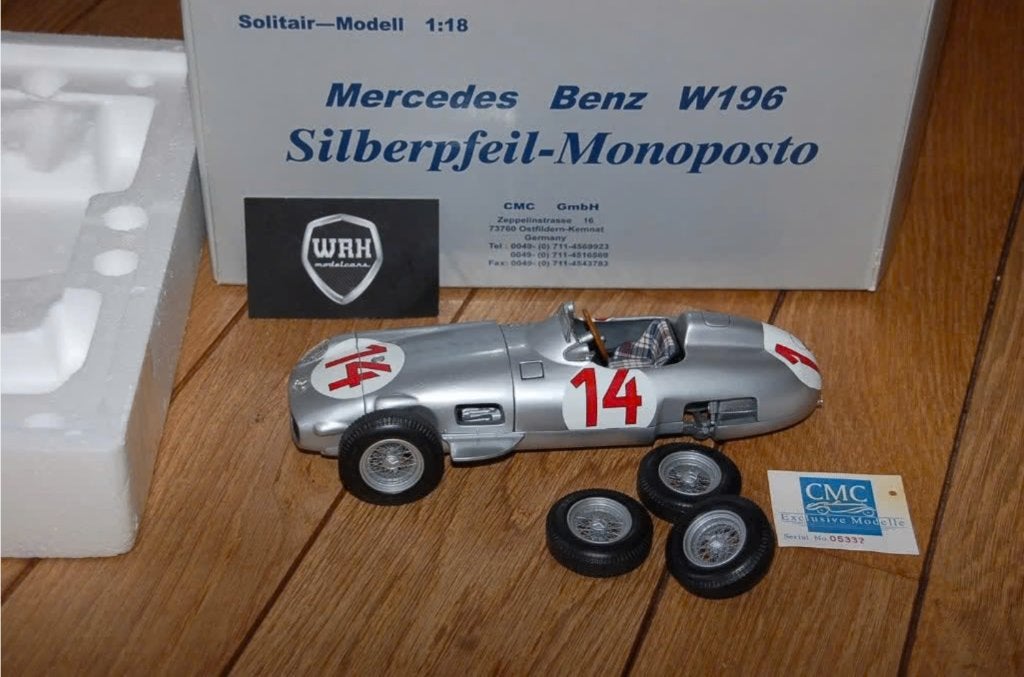 1:18 MERCEDES W196 MONOPOSTO #14 SCHADE CMC WRH, Verzenden, Gebruikt, Auto, Overige merken