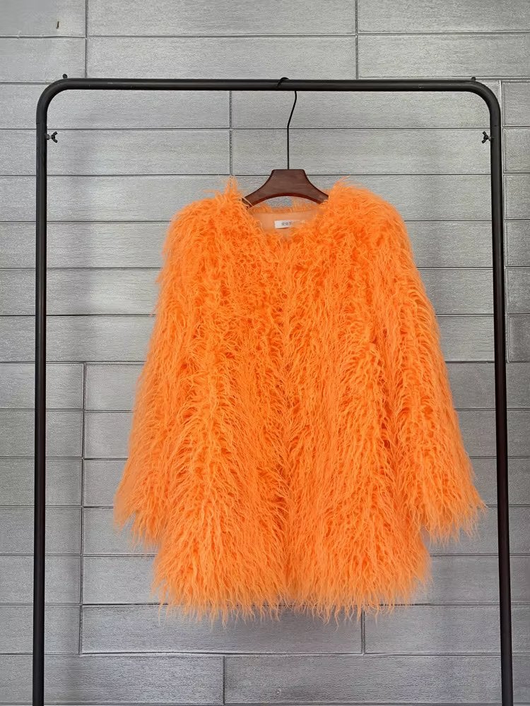 Oranje dames bontjas in diverse maten, Kleding | Dames, Verzenden, Nieuw, Maat 46/48 (XL) of groter, Oranje