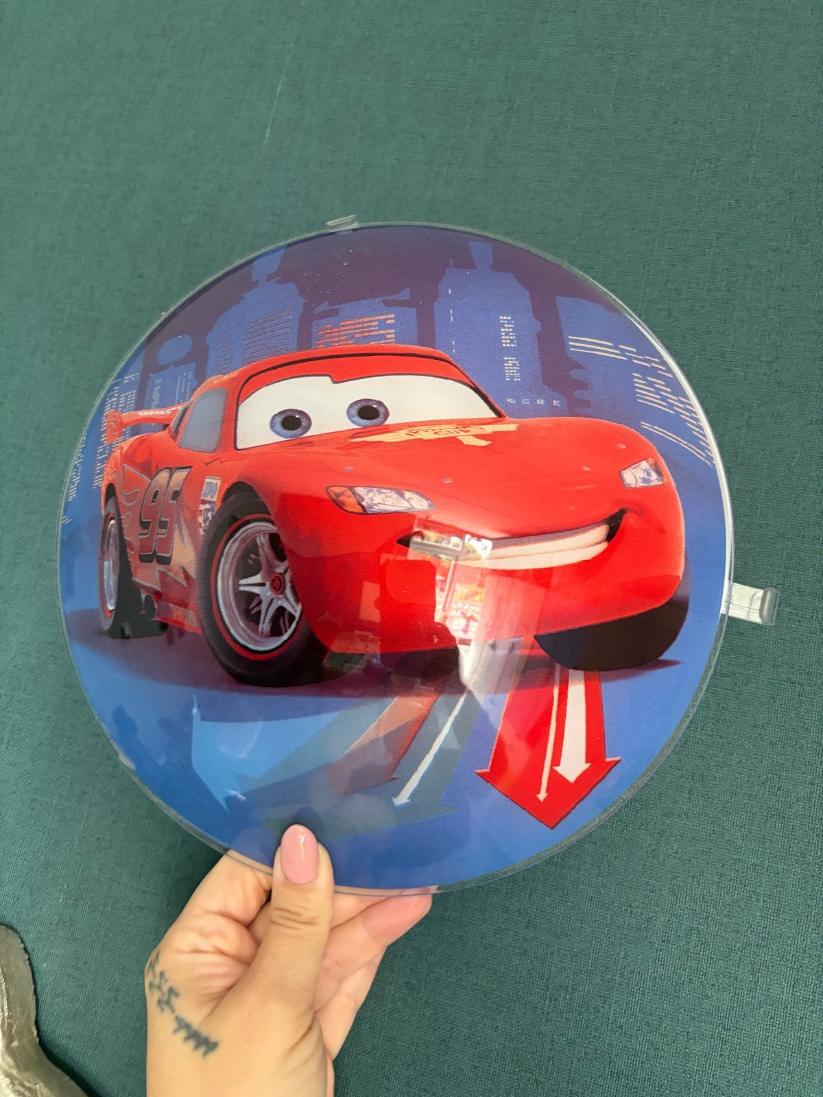 Bliksem McQueen Cars Plafondlamp Kinderkamer, Ophalen of Verzenden, Gebruikt