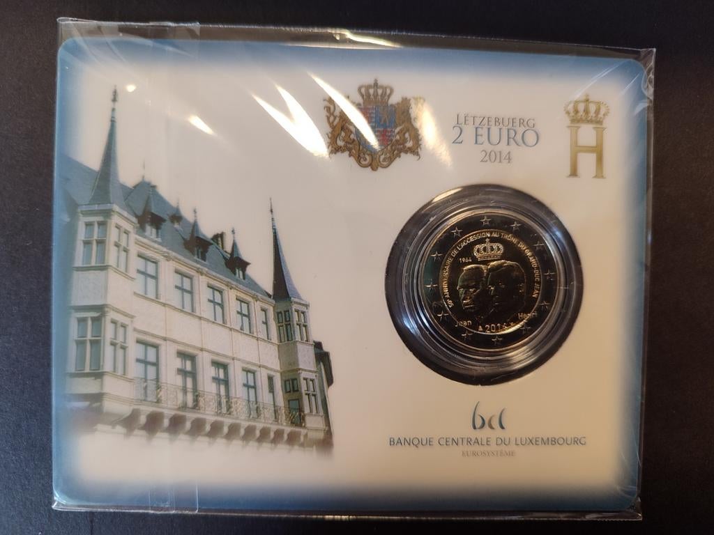 Luxemburg 2 euro 2014 BU Troon Coincard, Postzegels en Munten, Munten | Europa | Euromunten, Ophalen of Verzenden, Luxemburg, 2 euro