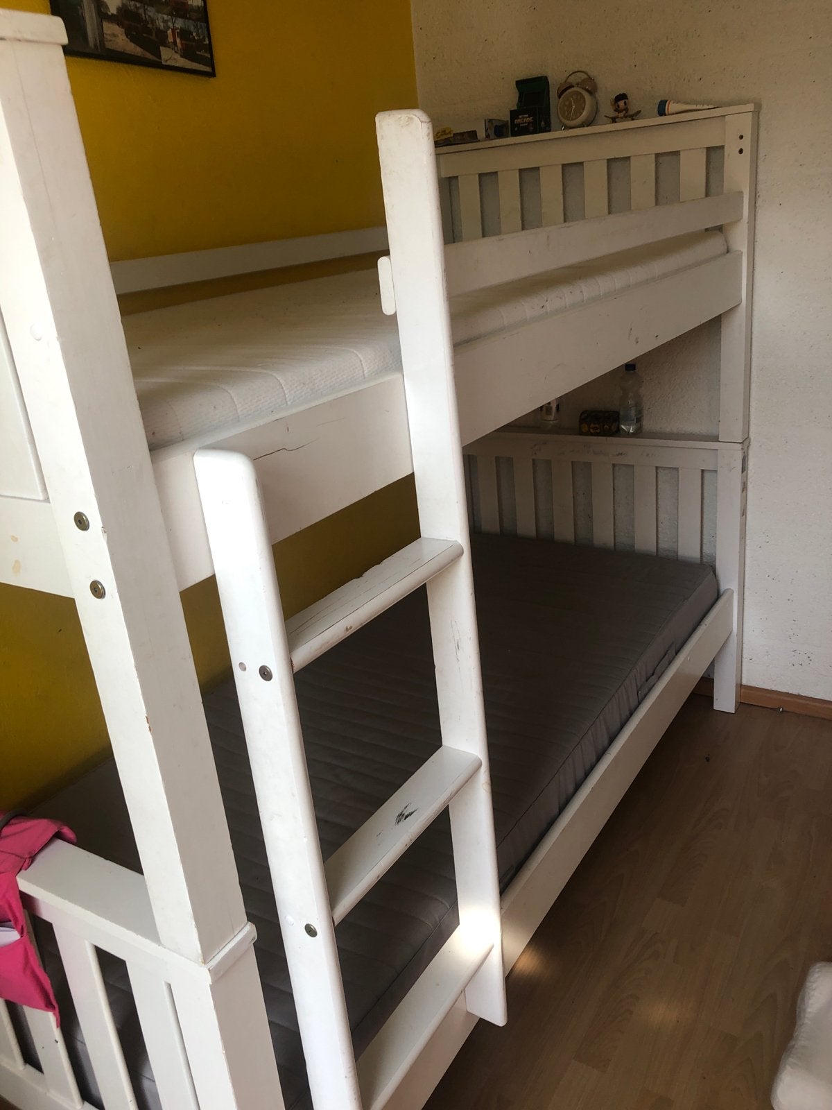 Stevig wit stapelbed, Ophalen, Gebruikt, Stapelbed