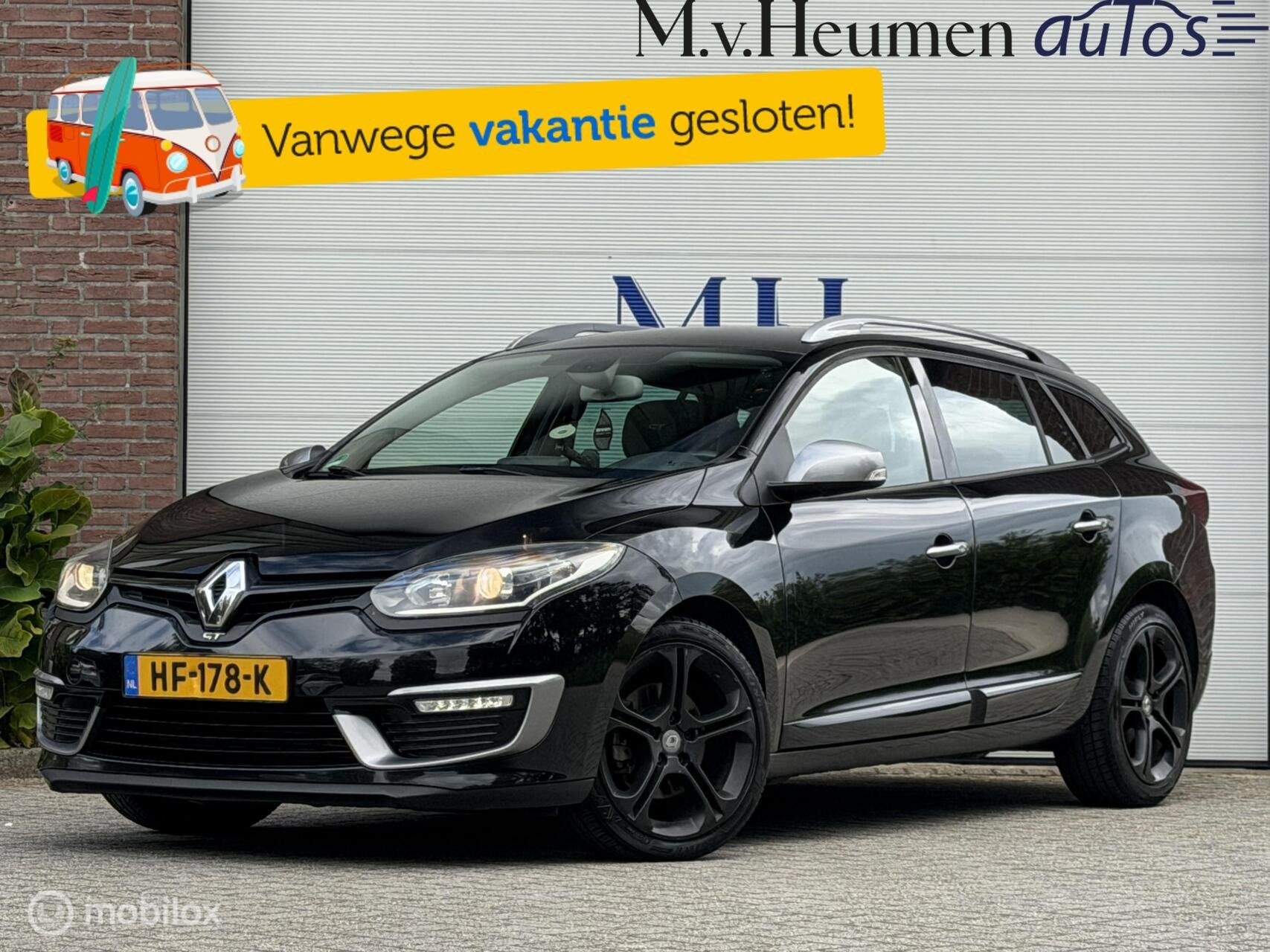 Renault Megane Estate 2.0 Turbo 163PK GT-Line Facelift 2015, Voorwielaandrijving, Gebruikt, Zwart, 4 cilinders