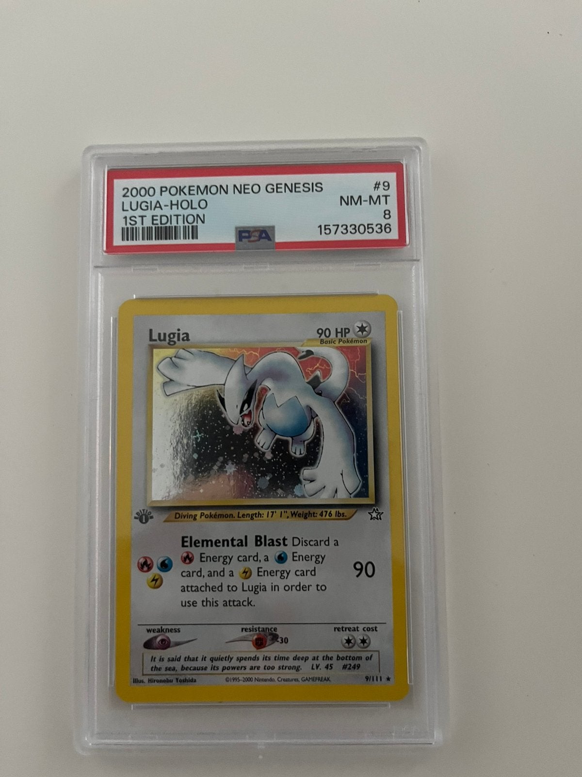 Lugia first edition neo genesis, Ophalen of Verzenden, Zo goed als nieuw