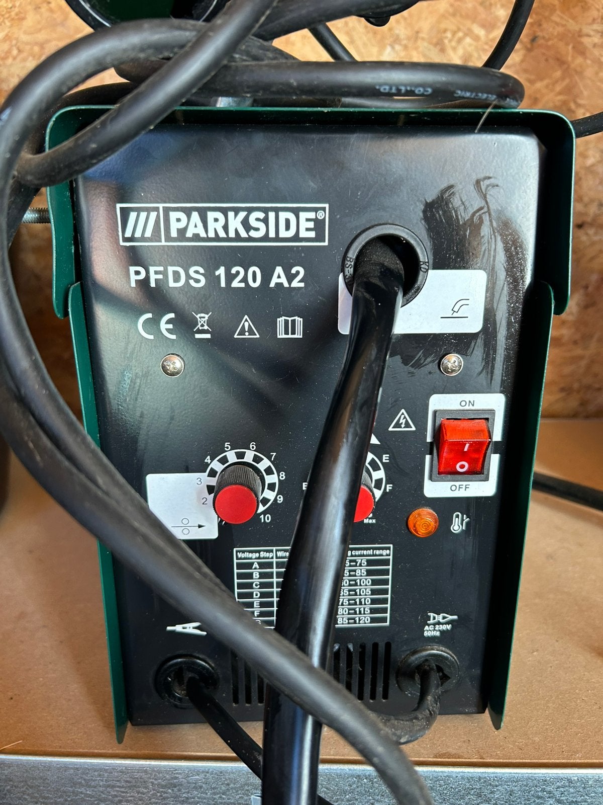 Parkside lasmachine PFDS 120 A2, Ophalen, Zo goed als nieuw, Minder dan 150 ampère