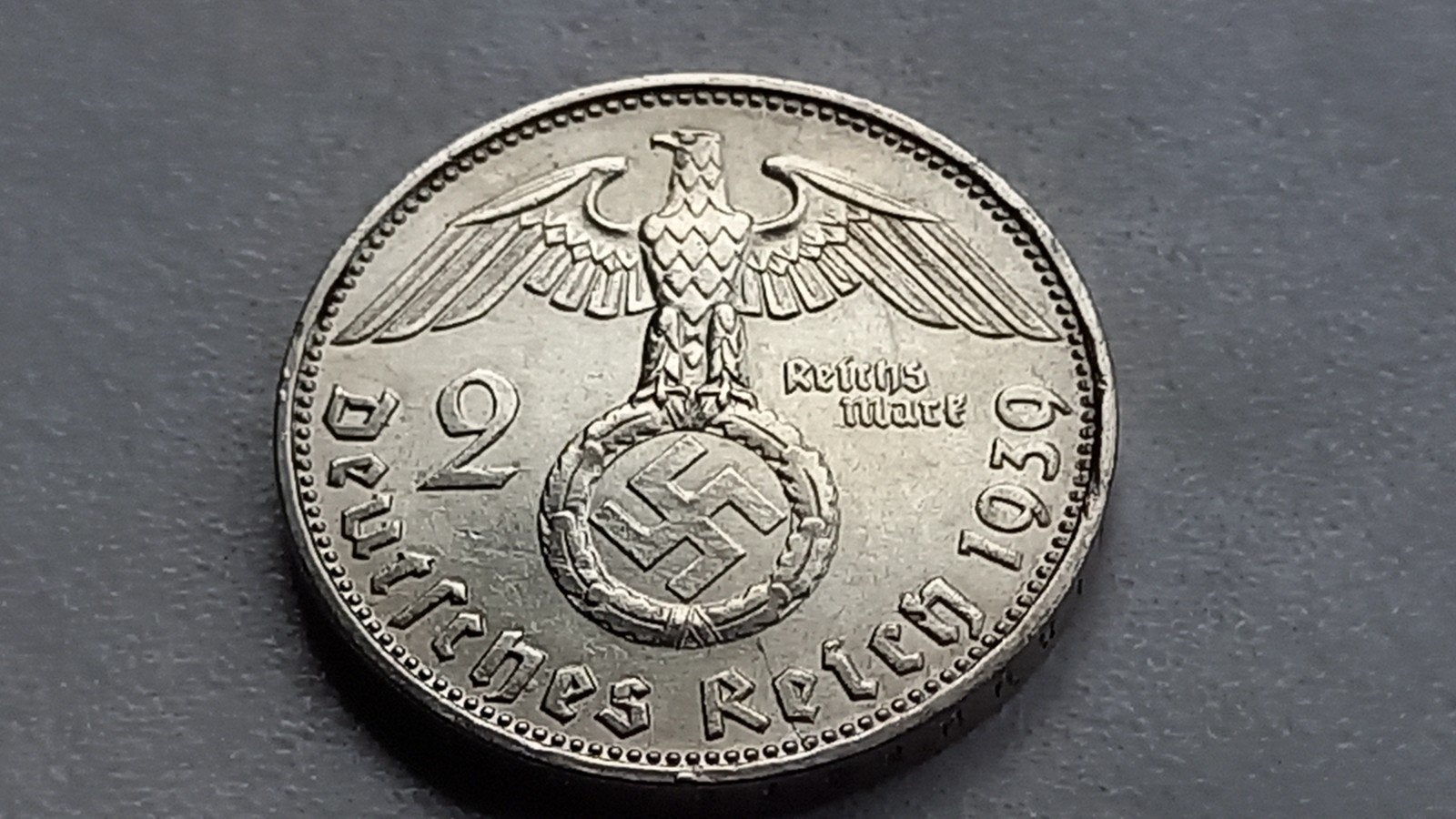 WO2 2 Reichsmark 1939D zilver nazi duitsland. Prachtig, Ophalen of Verzenden, Duitsland, Losse munt, Zilver