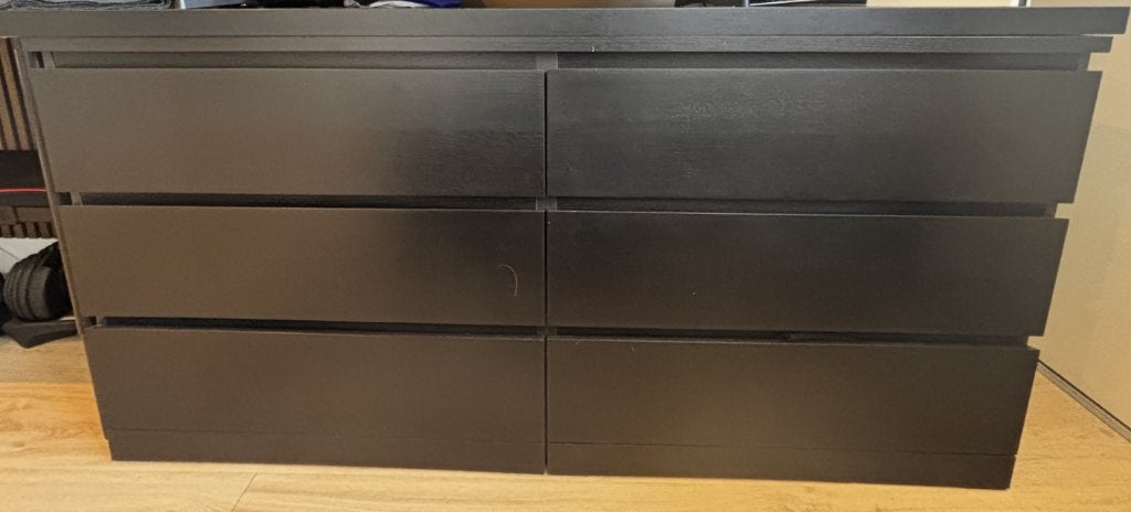 IKEA Malm Ladekast, 160x78cm, zwartbruin, Huis en Inrichting, Kasten | Ladekasten, Ophalen, Gebruikt, 5 laden of meer, 150 tot 200 cm