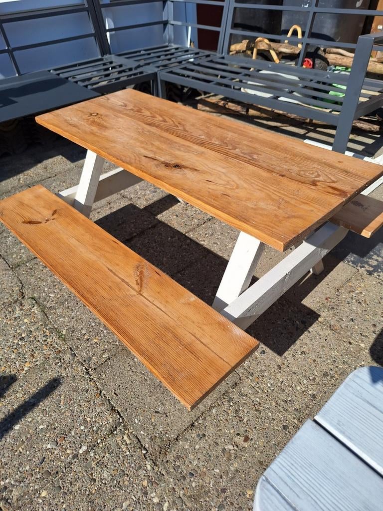 Kinder picknicktafel, Tuin en Terras, Picknicktafels, Gebruikt, Rechthoekig, Hout, Ophalen