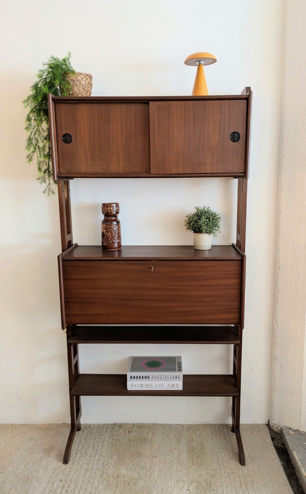 Vintage midcentury wandkast wandmeubel Simpla Lux, Ophalen, ., Simpla Lux, Hout