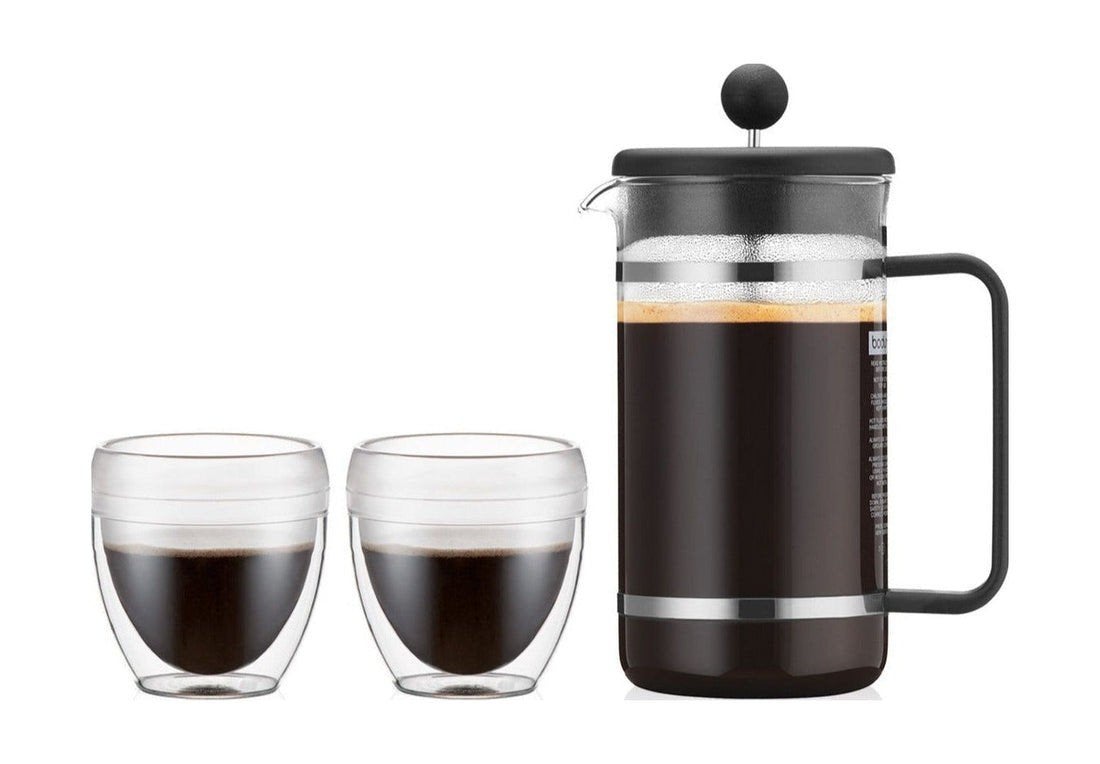 Franse pers koffie maker zwart 1 liter nieuw in de doos, Ophalen of Verzenden, Nieuw, Glas, Bodum