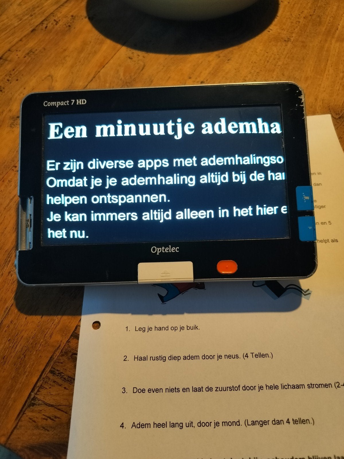 Optelec Compact 7 HD met opberghoes en oplader, Ophalen of Verzenden, Gebruikt, Vergrootglas of Loep