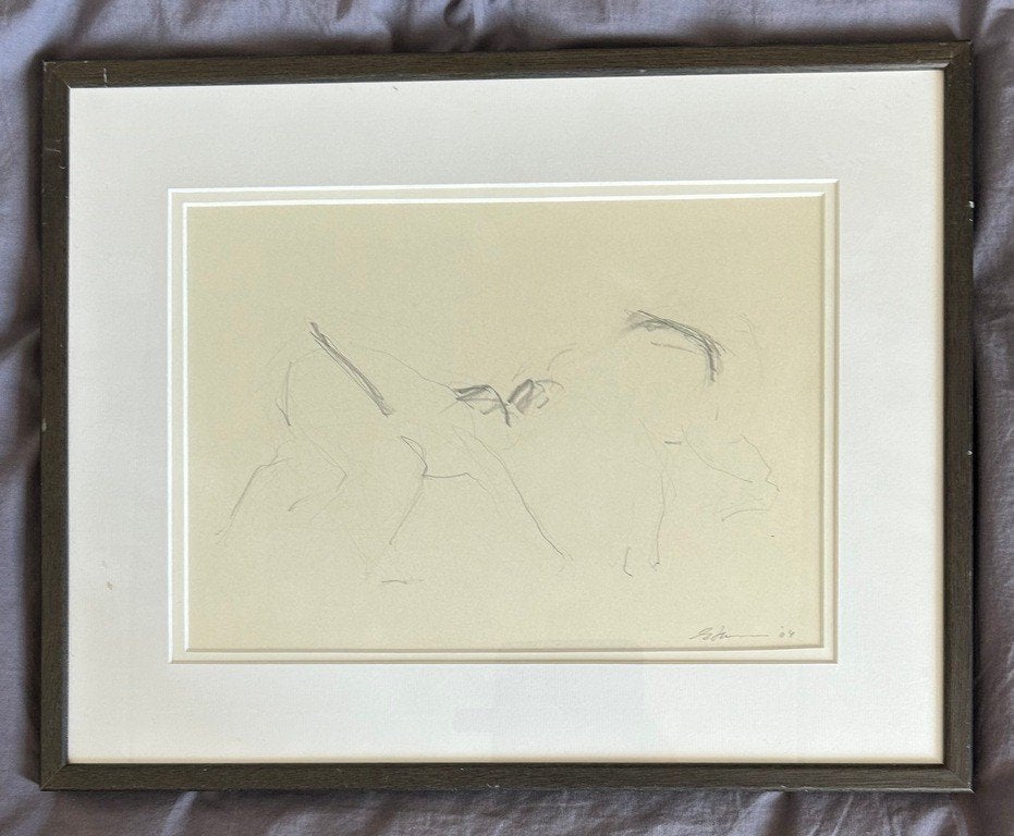 Japanse worstelaars, Antiek en Kunst, Kunst | Schilderijen | Klassiek, Ophalen of Verzenden