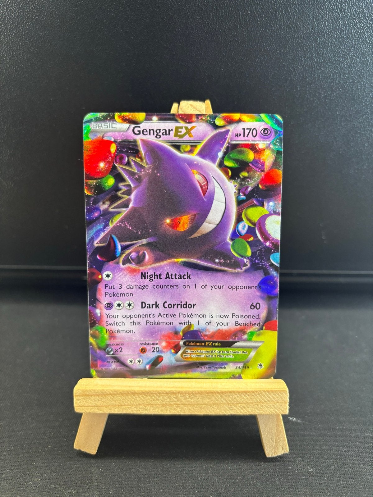 Gengar EX Phantom Forces Pokémon Kaart (34/119), Ophalen of Verzenden, Zo goed als nieuw, Losse kaart, Foil