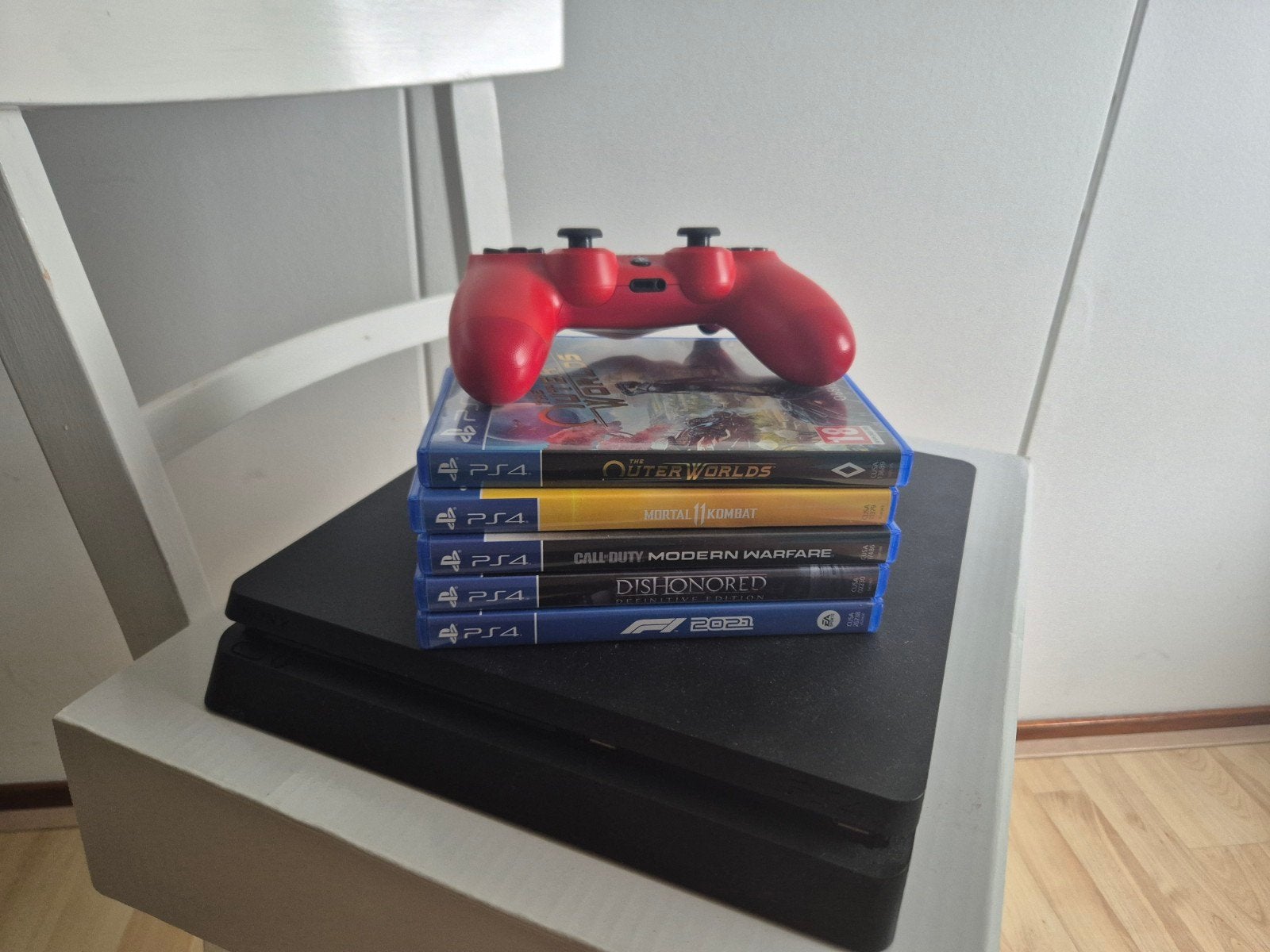PS4 500GB met controller en 5 games, Ophalen, Met 1 controller, 500 GB, Gebruikt