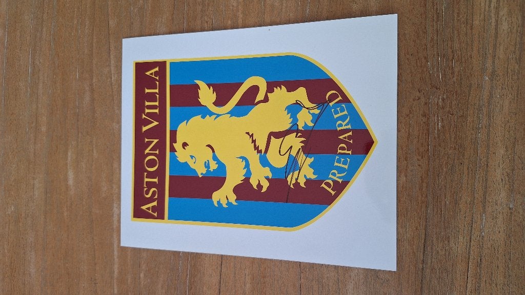 Foto 20x25 cm met handtekening; Luc Nilis # Aston Villa PSV, Ophalen of Verzenden, Nieuw, Buitenlandse clubs, Overige typen