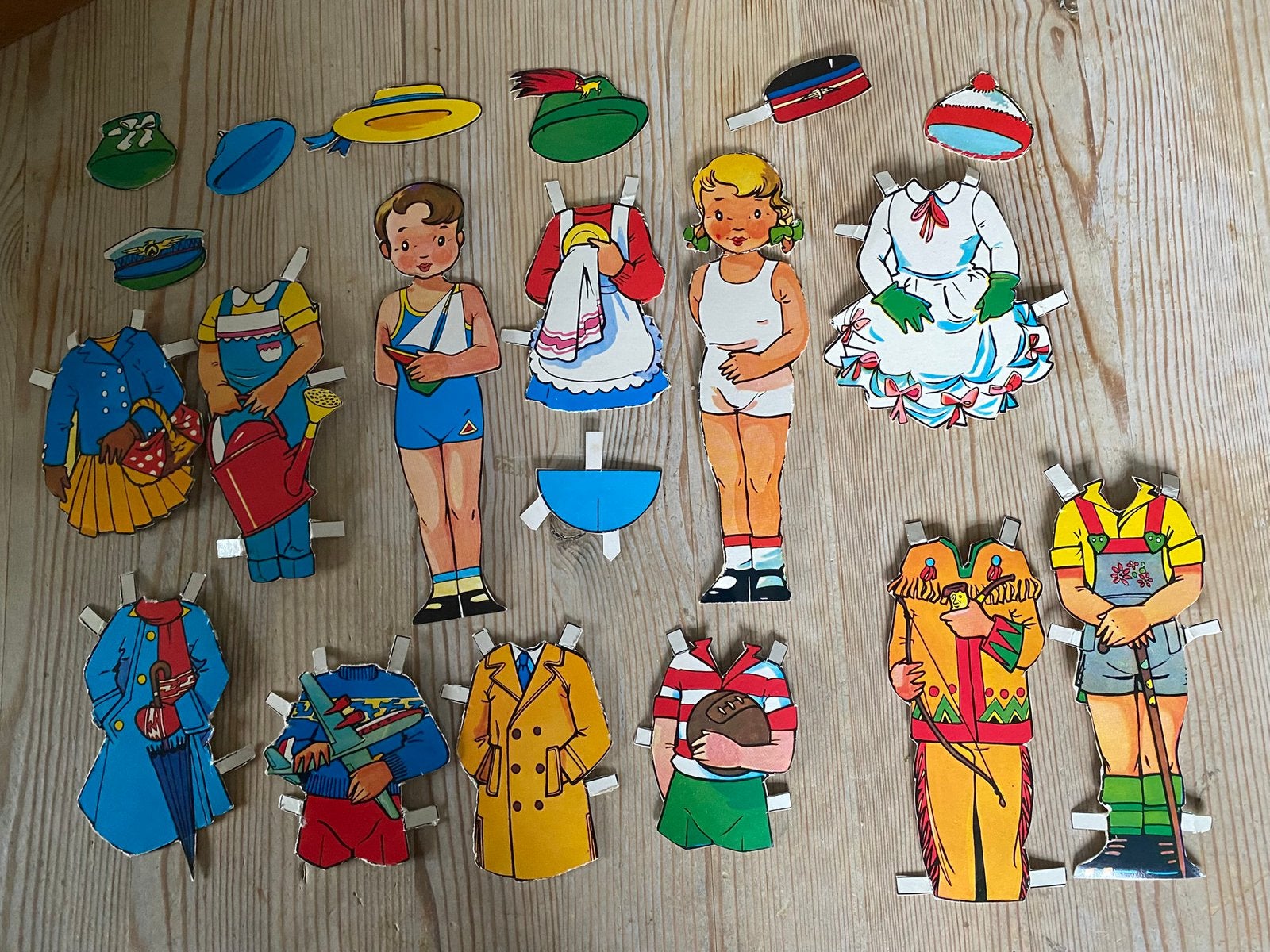 Vintage aankleedpoppen Paul en Pauline 🌸 Pepita, Ophalen of Verzenden, Overige typen