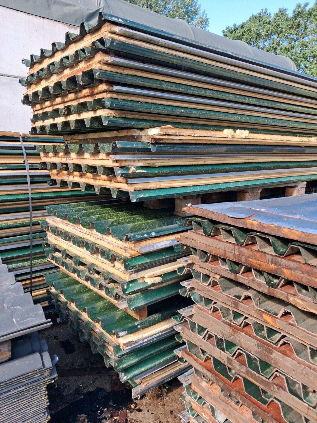 Geïsoleerde dakpanelen groen Lengte 540/550cm, Ophalen of Verzenden